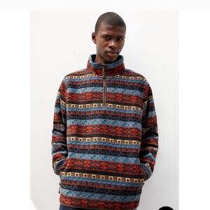 PacSun Printed Half Zip Fleece Pullover